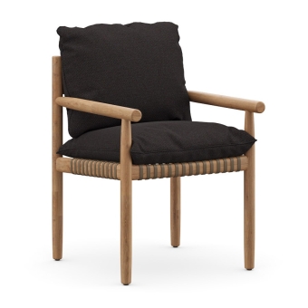 DEDON Tibbo Armlehnstuhl mit Sitz und Rückenkissen
