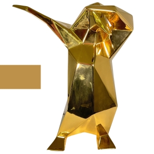 Bosa Skulptur "Dab Pinguin" von Vittorio Gennari-04/29. Gold, Edelmetall Glänzend