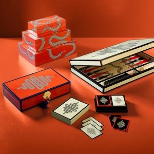 Jonathan Adler Backgammon Set "Eden" in weiss