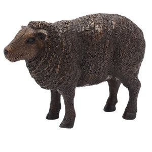 Bronzeskulptur "Liegendes Schaf"