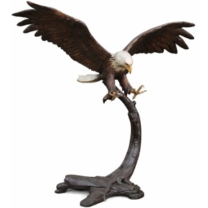 Bronzeskulptur "Zugreifender Adler"