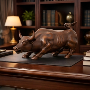 Bronzeskulptur "Wall Street Bulle - Charging Bull"