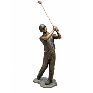 Bronzeskulptur "Golfspieler"