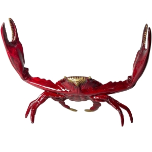 Frontansicht der Bronzeskulptur "Krebs"