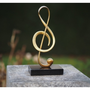 Bronzeskulptur "Notenschlüssel"