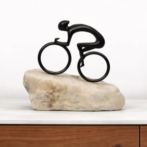Bronzeskulptur "Radfahrer"