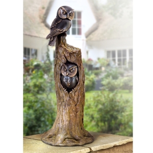 Beispielansicht der Bronzefigur "Eulenbaum"