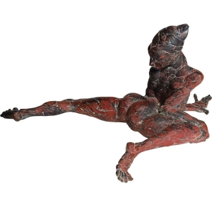 Frontansicht der Bronzefigur "Luzirel"