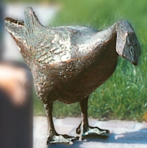 bronze-figur gans lebensgroß