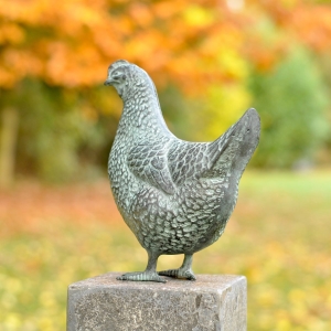 Bronzefigur Huhn