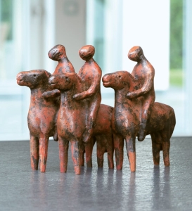 Bronzeskulptur Reiter von Strassacker