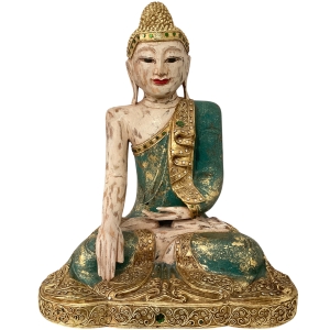Sitzender Buddha aus Holz - 51cm - Einzelstück