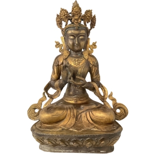 Sitzender Buddha aus Messing - 64cm - Einzelstück