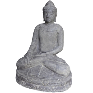 Sitzender Buddha "Erdberührung", indischer Stil, 100cm