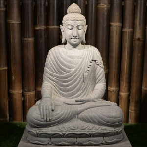 Sitzender Buddha "Erdberührung", indischer Stil, 60cm