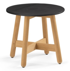 Dedon Beistelltisch in Teakholz schwarz