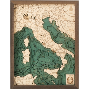 Cutting Brothers 3D-Holz-Wandkarte "Italien" - Größe L