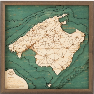 Cutting Brothers 3D-Holzkarte "Mallorca" - Größe S