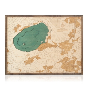 Cutting Brothers 3D-Holz-Wandkarte "Steinhuder Meer" - Größe S