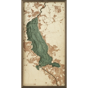 Cutting Brothers 3D-Holz-Wandkarte "Tegernsee" - Größe M