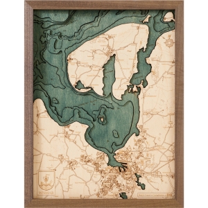 Cutting Brothers 3D-Holz-Wandkarte "Wismar und Insel Poel" - Größe L