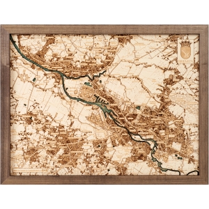 Cutting Brothers 3D-Holz-Wandkarte "Chiemsee" - Größe S