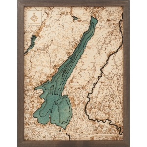 Cutting Brothers 3D-Holz-Wandkarte "Gardasee" - Größe L