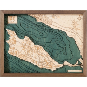 Cutting Brothers 3D-Holz-Wandkarte "Reichenau"