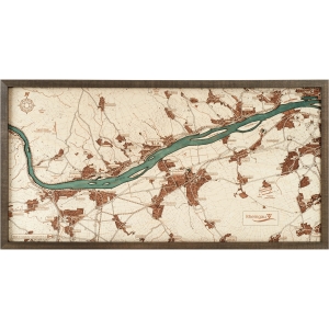 Cutting Brothers 3D-Holz-Wandkarte "Rheingau"