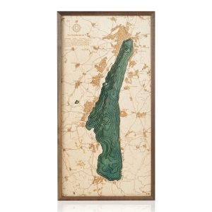 Cutting Brothers 3D-Holz-Wandkarte "Starnberger See"