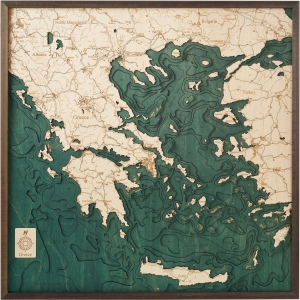 Cutting Brothers 3D-Holzkarte "Griechenland"