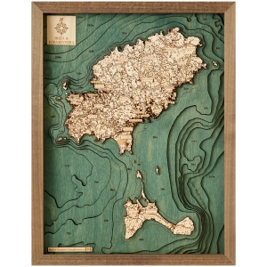 Cutting Brothers 3D-Holz-Wandkarte "Ibiza / Formentera" - Größe S