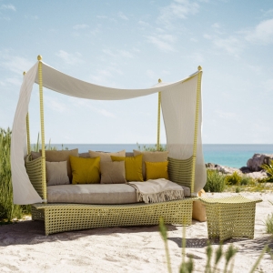 DEDON Daydream Daybed in citrine inkl. Kissen in 480 cat. A natura laurei