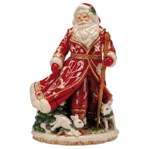 Goebel Skulptur "Weihnachtsmann mit Wintertieren"