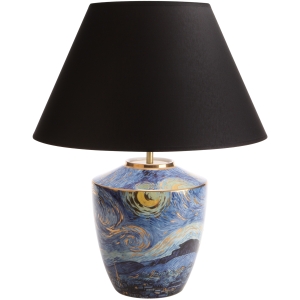 Goebel Porzellanlampe "Sternennacht, schwarz" von Vincent van Gogh