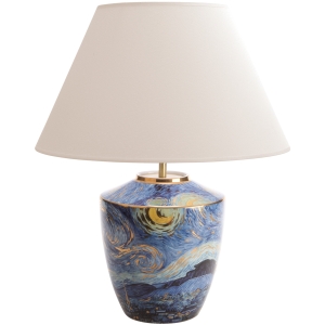 Goebel Porzellanlampe "Sternennacht, weiß" von Vincent van Gogh