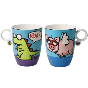 Goebel Künstlertassen-Set von Ed Heck