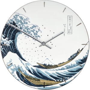 Porzellanuhr "Die Welle" von Katsushika Hokusai