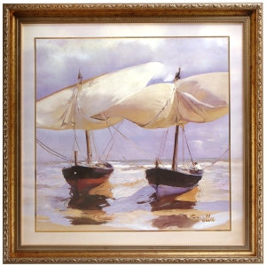 Goebel Wandbild "Gestrandete Boote" von Joaquin Sorolla