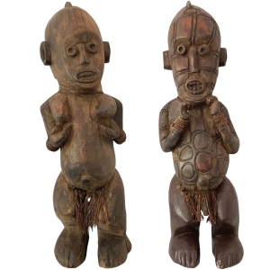 Holzskulpturen "Afrikanisches Figurenpaar"