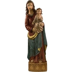 Holzskulptur "Madonna mit Jesuskind"