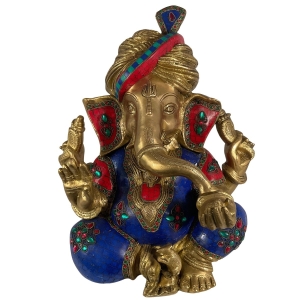 Sitzender Ganesha aus Messing - Einzelstück - 42cm