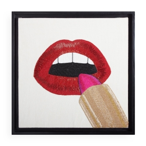 Jonathan Adler Wandbild "Lipstick Beaded Art"