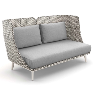 DEDON MBARQ 3er-Sofa - hohe Rückenlehne in pepper inkl. Kissen