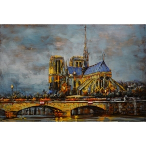 Metall - Wandbild "Notre Dame"