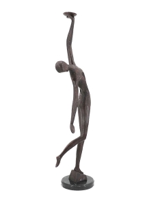 Bronzeskulptur "Balance 1" - modern auf Marmorsockel