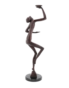 Bronzeskulptur "Balance 4" - modern auf Marmorsockel