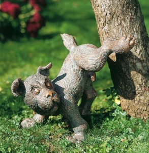 bronze hund terrier strassacker
