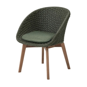 Cane-line Peacock Armlehnstuhl in dunkelgrün inkl. Kissen - Ausstellungsstück