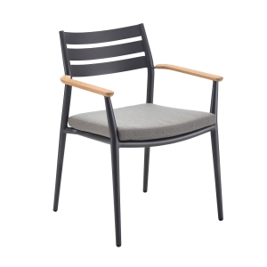 Solpuri Pia Stapelsessel in anthrazit - Ausstellungsstück